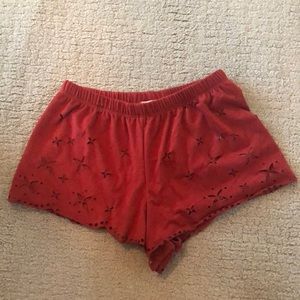 Pacsun Suede Flower Shorts